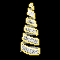 Световая конусная елка «Спираль со звездой» (2,7м) белый/тепло белый