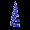 Световая конусная елка «Спираль» (3м) белый/синий