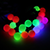 Уличная светодиодная гирлянда «Цветные шарики» (20LED, 5м, d50мм, IP54, черный провод) разноцветная