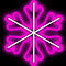 Снежинка из неона «Метеор» (40х40см, IP67, с эффектом бегущих огней, уличная) розовый