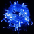 Уличная светодиодная гирлянда нить (100LED, 10м, IP65, белый провод каучук) синий